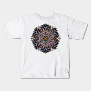 Abstract textured mandala Kids T-Shirt